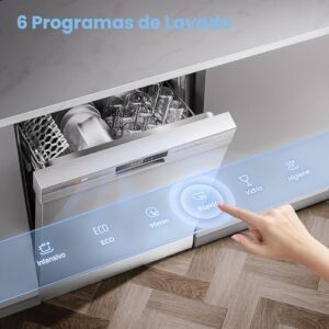 Lavastoviglie COMFEE' CDWPF1201PW-WE-EU a libera installazione, 12 coperti, 8 programmi, bianca  
