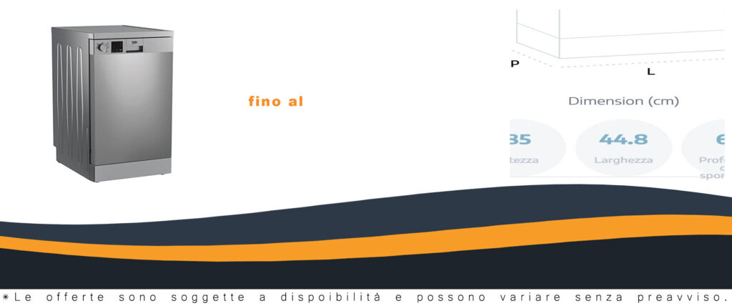 Lavastoviglie Beko DVS05024X slim 45 cm con 10 coperti, display LED e design in acciaio inox