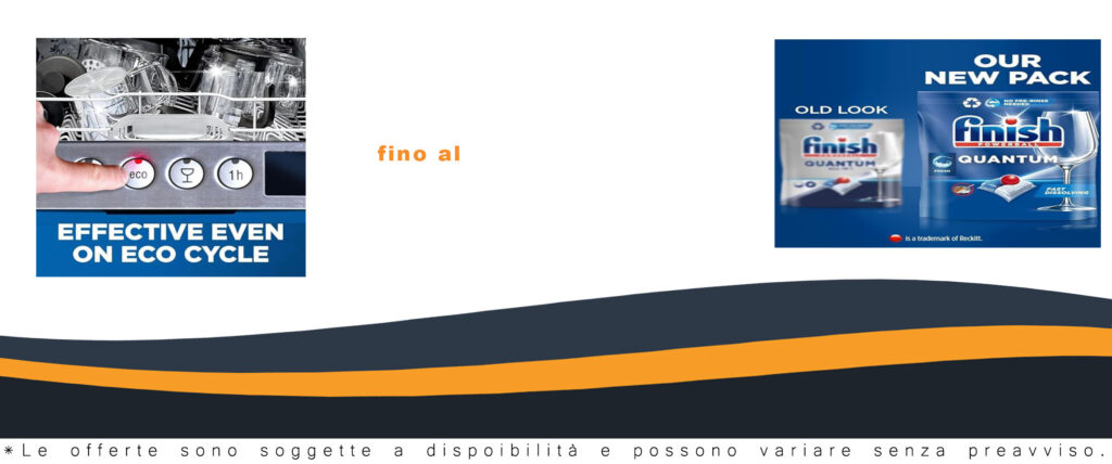 Immagine di pastiglie Finish Quantum Infinity Shine con confezione da 3 x 100 per lavastoviglie