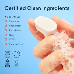 Immagine della confezione di Blueland Ricarica per Pastiglie di Detersivo per Lavastoviglie, ideale per una pulizia efficace e naturale senza plastica.