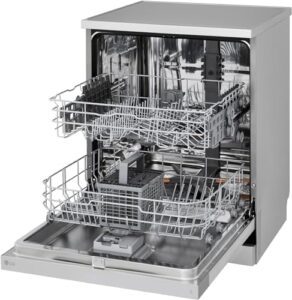 LG DF141FV Lavastoviglie a 14 coperti con sistema QuadWash, grigia, libera installazione
