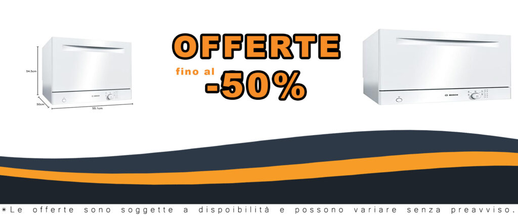 Lavastoviglie compatta Bosch SKS50E42EU Serie 2 con motore EcoSilence Drive e sistema ActiveWater