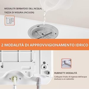 Karlxtom Lavastoviglie portatile bianca con display LED e controllo touch, ideale per spazi ridotti e con 6 programmi di lavaggio.