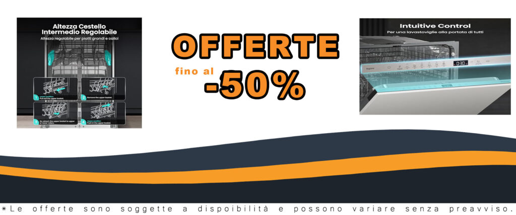 Lavastoviglie Hisense HV642E61 integrata, silenziosa e con 6 programmi di lavaggio, 13 coperti, e motore asincrono.