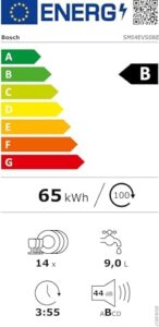 Bosch SMI4EVS08E Serie 4, Lavastoviglie da incasso con Home Connect e EfficientDry  