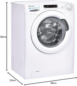 Candy Smart Lavasciuga Slim 8+5 Kg con design elegante, funzione NFC e programmi rapidi, perfetta per spazi ridotti