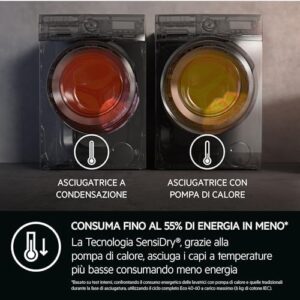AEG Serie 8000 Asciugatrice bianca con pompa di calore, 8 kg, efficienza A+++ e tecnologia AbsoluteCare