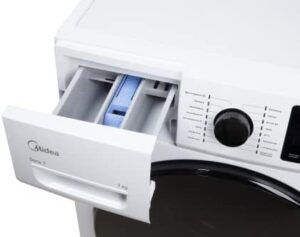 Midea Lavatrice W 7.940 iN 9 KG bianca con Steam Care, motore inverter e funzione Reload