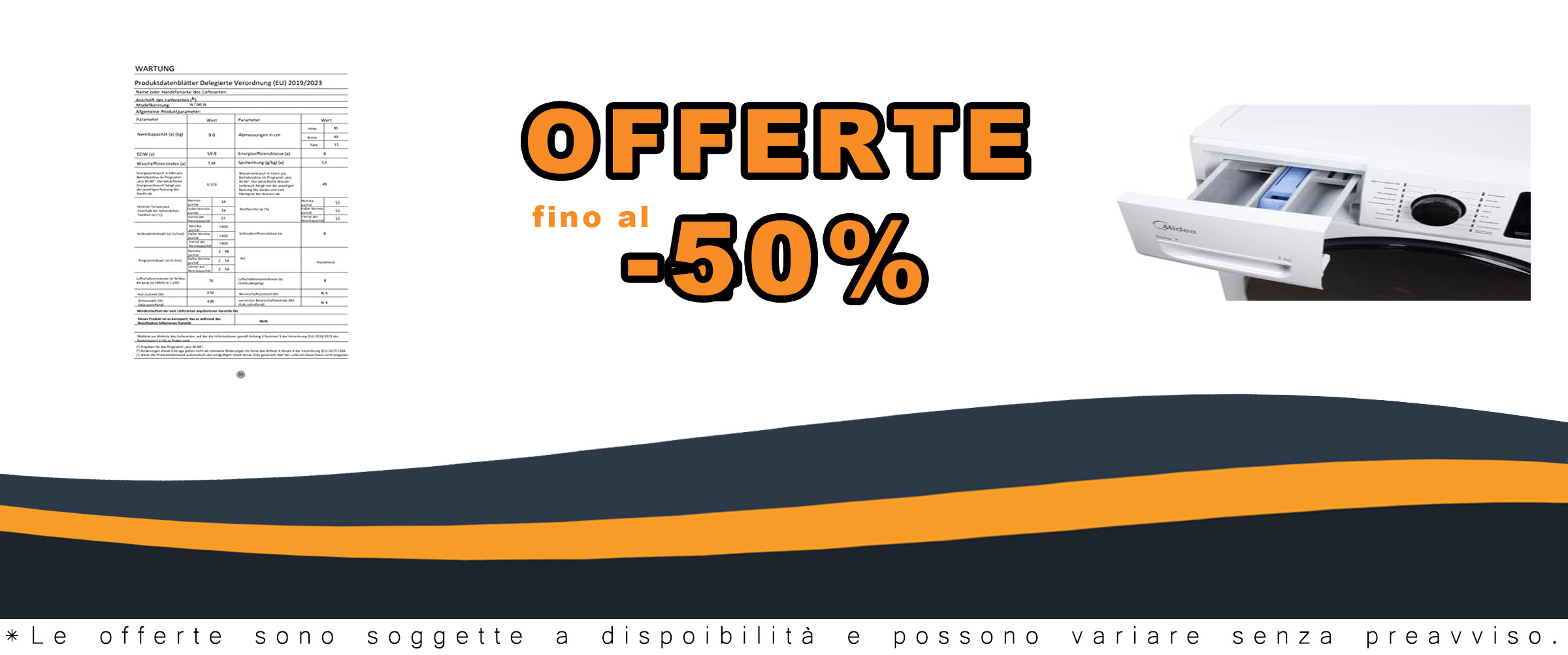 Midea Lavatrice W 7.940 iN bianca con funzione Steam Care e motore inverter BLDC, ideale per famiglie di medie e grandi dimensioni