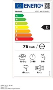 Immagine della Samsung Lavatrice Serie 4000T WW90T4040EE/ET con capacità di 9 kg, tecnologia a vapore e design a carica frontale.