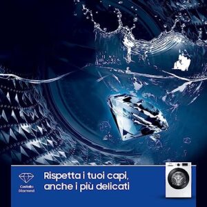 Samsung Lavatrice Serie 4000T WW90T4040CE/ET, con funzione vapore, 9 kg di capacità e 1400 RPM, perfetta per famiglie