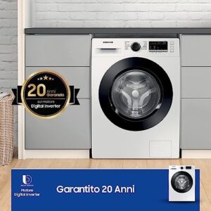 Samsung Lavatrice Serie 4000T WW90T4040CE/ET, con funzione vapore, 9 kg di capacità e 1400 RPM, perfetta per famiglie