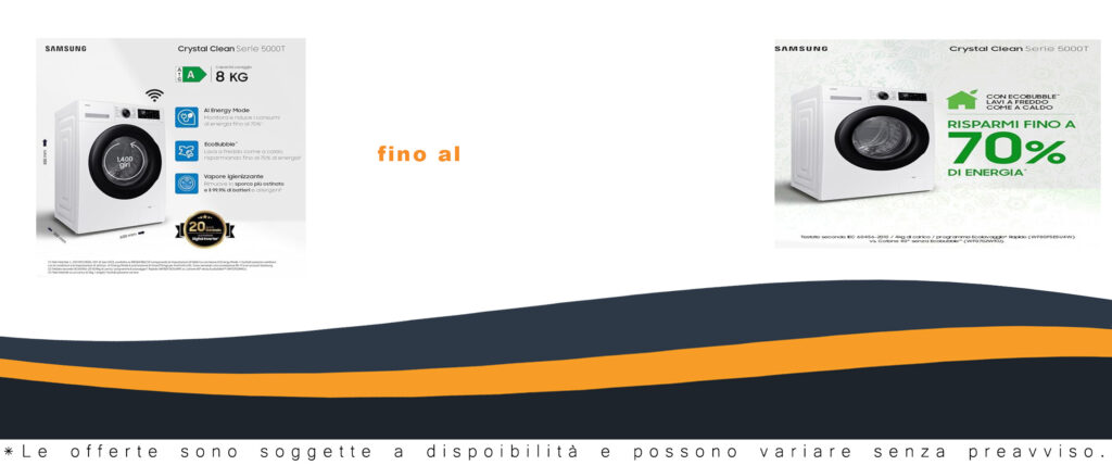 Immagine della Samsung Lavatrice Crystal Clean WW80CGC04DAEET con Ecobubble e Wi-Fi integrato