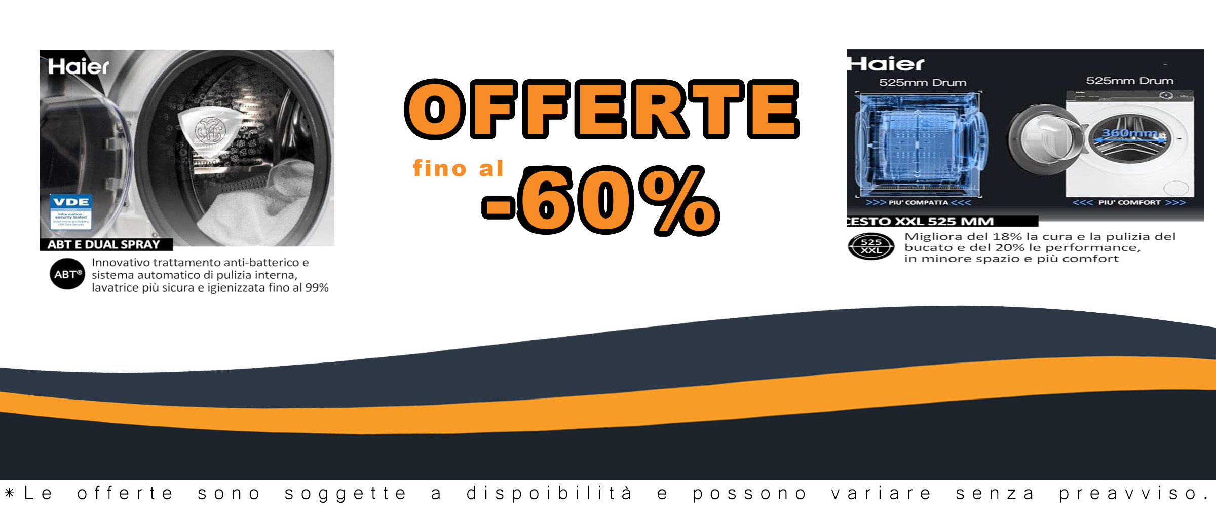 Haier HW70-BP14929-S, lavatrice slim a carica frontale, 7 kg, trattamento antibatterico e programma vapore.