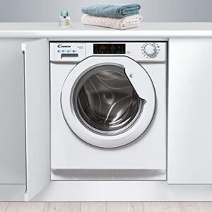 Lavatrice Candy CBW 48TWME-S con motore BPM Inverter, display touch e 15 programmi di lavaggio.