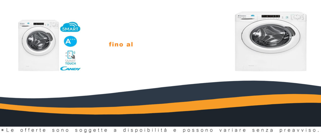Immagine della lavatrice Candy CS 1292D3-01 con capacità di 9 kg e 1200 rpm, colore bianco