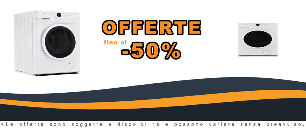 Lavatrice Midea MF100W70/E con design slim, capacità di 7 kg e funzionalità Hygiene 90°C