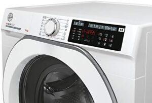 Hoover H-WASH 500 Lavatrice 9 Kg, con Wi-Fi, App hOn, e funzionalità Auto Care, colore bianco.