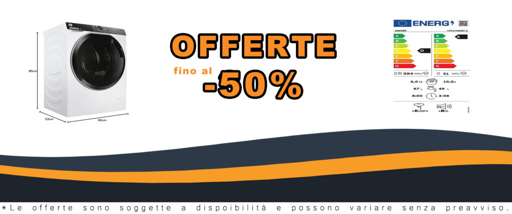 Hoover H-WASH&DRY 700 Lavasciuga 10+6 Kg con Wi-Fi e Steam Care Pro, in un design compatto e innovativo