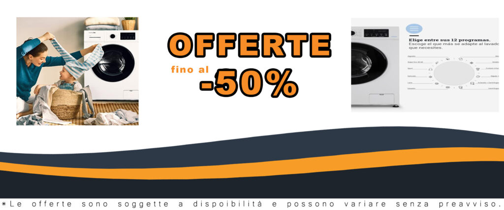 Lavatrice UNIVERSALBLUE 8 kg con pannello digitale e 12 programmi di lavaggio, classe energetica E