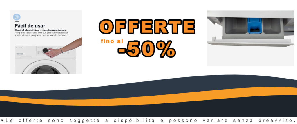 UNIVERSALBLUE Lavatrice Inverter 6 kg Carico Frontale Bianco, motore DC, 16 programmi di lavaggio e design elegante