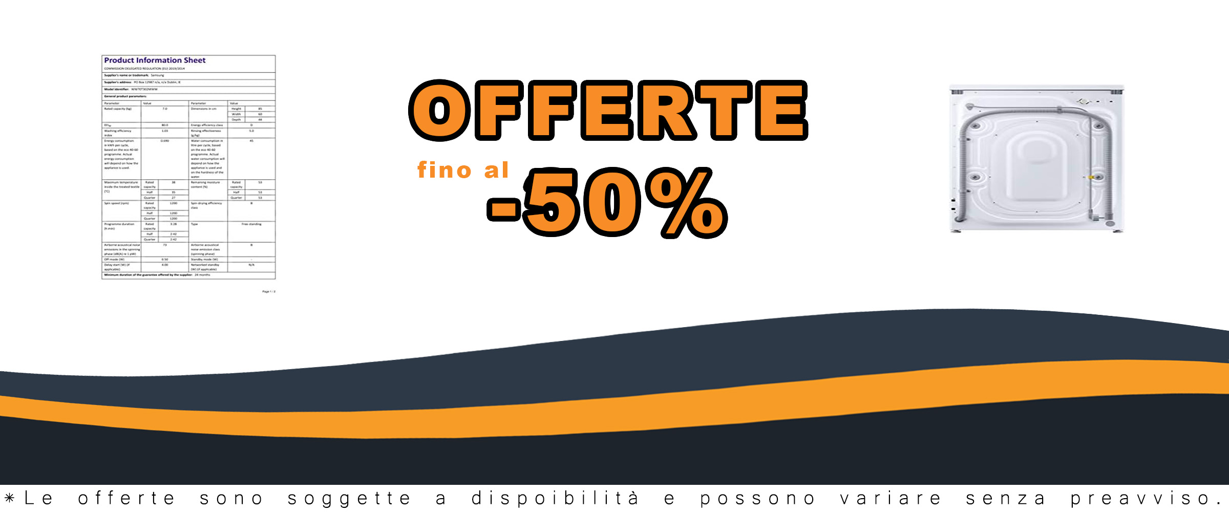 Immagine della Samsung Lavatrici WW70T302MWW/ET con display LED e design slim, perfetta per spazi ridotti.