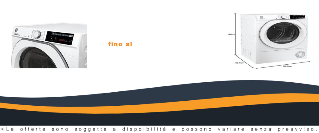 Hoover H-DRY 500 Asciugatrice 8 Kg, pompa di calore, classe A++ e controllo tramite app hOn