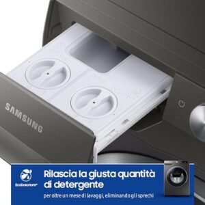 Samsung Lavatrice AI Control Addwash WW90T684DLN/S3, con WiFi, Ecodosatore e Funzione Vapore in nero