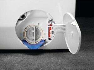 AEG L7WEE961 Lavasciuga a Carica Frontale, 9 kg, 1600 Giri/Min, Bianco in uso, con un design elegante e prestazioni elevate