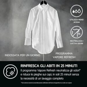 Lavatrice AEG Serie 7000 a carica frontale, 8 kg, bianca, con tecnologia Precise Wash e Cesto Care Drum