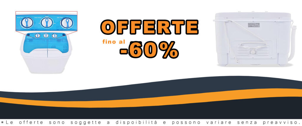 vidaXL Mini Lavatrice a Vaschetta Doppia 5,6 kg, leggera e portatile, ideale per campeggio e piccoli spazi