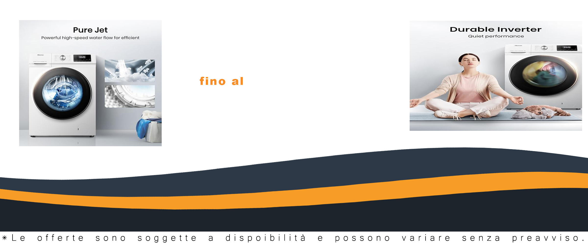 Lavatrice Hisense WFQA9014EVJM in azione con funzione vapore e design elegante.