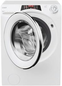Lavatrice Candy RapidÓ RO 1486DWMCT1-S con capacità di 8 kg, cicli rapidi, e funzione vapore