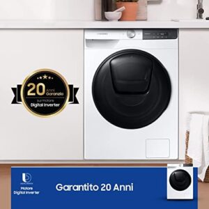 Samsung Lavatrice Ai Control UltraWash WW90T754DBT/S3, con WiFi e funzione vapore, perfetta per famiglie numerose