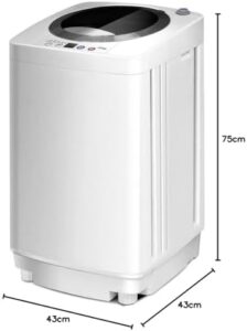 Lavatrice portatile COSTWAY 2 in 1, ideale per appartamenti e campeggio, con capacità di 3,5 kg, lavaggio automatico e centrifuga