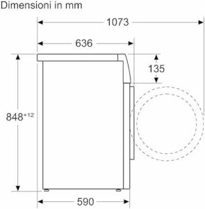 Bosch Elettrodomestici WGG244Z1II Serie 6 Lavatrice a carica frontale con capacità 9 kg e velocità di centrifuga 1400 rpm