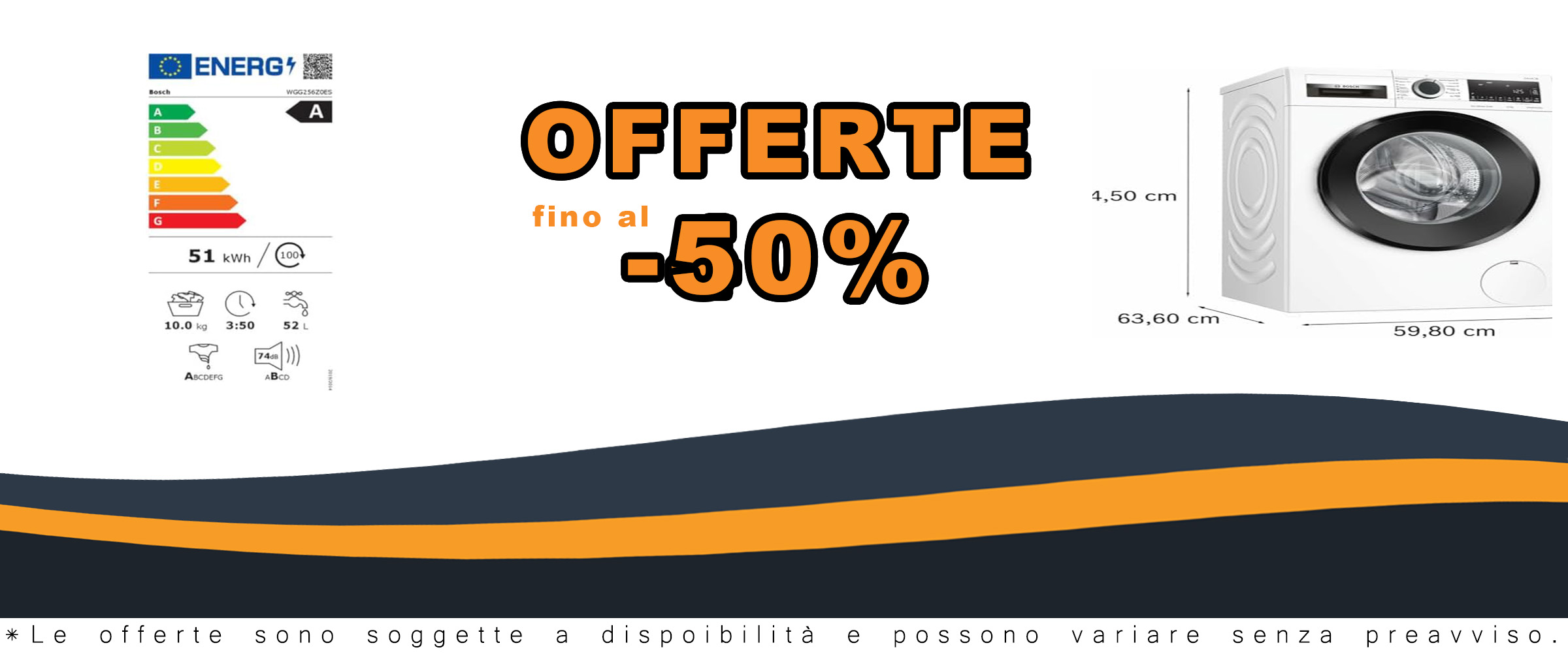 Lavatrice BOSCH Serie 6 WGG256Z0ES, installazione gratuita, capacità 10 kg, EcoSilence, bianca