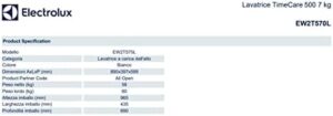 Lavatrice Electrolux EW2T570L carica dall'alto, 7kg, classe E, compatta e adatta per spazi ridotti