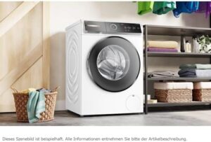 Bosch WGB244A40, lavatrice serie 8 con caricamento frontale e tecnologia i-DOS per il dosaggio automatico del detergente.