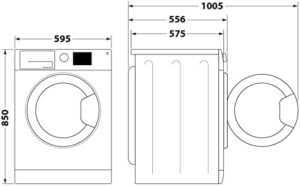 Lavatrice Indesit BWA 71083X W IT, carica frontale, 7kg, 1000 giri/min, perfetta per famiglie di medie dimensioni e adatta a risparmiare energia.