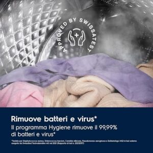 Lavatrice Electrolux 600 EW6FA28G a carica frontale, con capacità 8 Kg, motore Inverter+ e programma Hygiene rapido