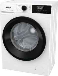Lavatrice Gorenje WNHEI 74 SAPS/DE con funzione vapore e motore inverter PowerDrive, ideale per famiglie di piccole e medie dimensioni.