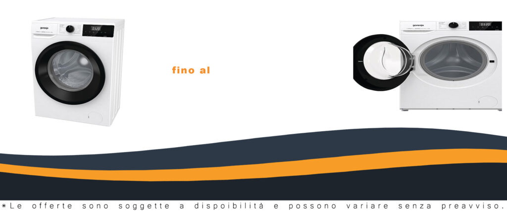 Lavatrice Gorenje WNHEI 74 SAPS/DE con funzione vapore e motore inverter PowerDrive, ideale per famiglie di piccole e medie dimensioni.