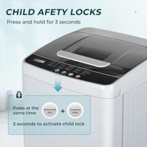 Lavatrice portatile Euhomy, compatta e pratica, ideale per piccoli appartamenti e camper