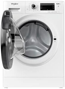 Lavasciuga Whirlpool FWDD 1071682 WBV EU N, bianca, con capacità di 10kg e centrifuga a 1600 giri al minuto.