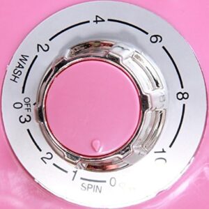 Syntrox Germany 3 kg WM-380W lavatrice rosa con centrifuga, ideale per il campeggio e piccoli spazi