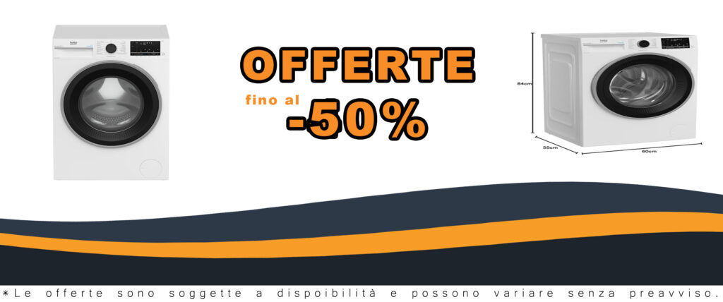 Lavatrice Beko BWGU384S 8kg con Inverter e Vapore SteamCure, vista laterale