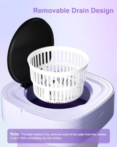 Lavatrice portatile pieghevole da 8 litri, ideale per biancheria intima, vestiti per bambini e capi delicati.