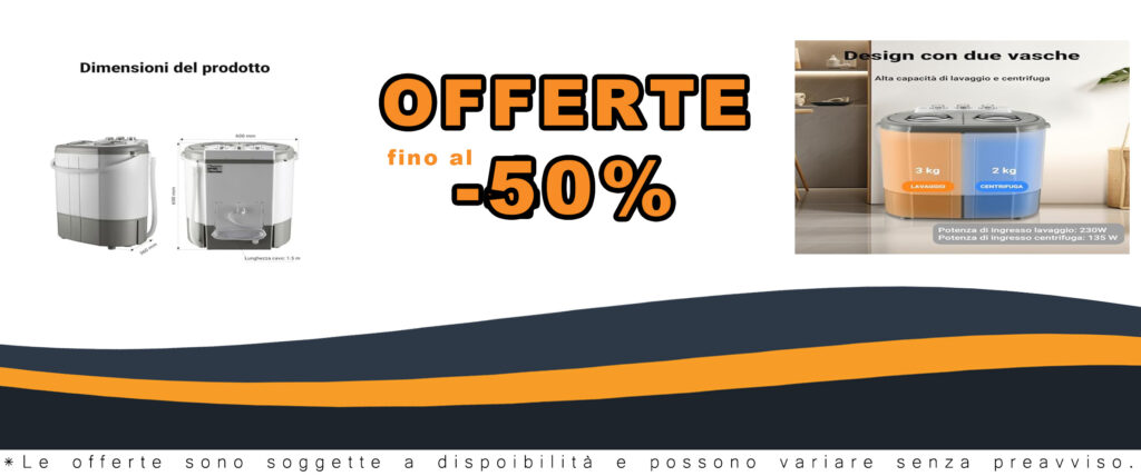 Wiltec Lavatrice da camper 230 W, lavatrice portatile con centrifuga, compatta e perfetta per il campeggio
