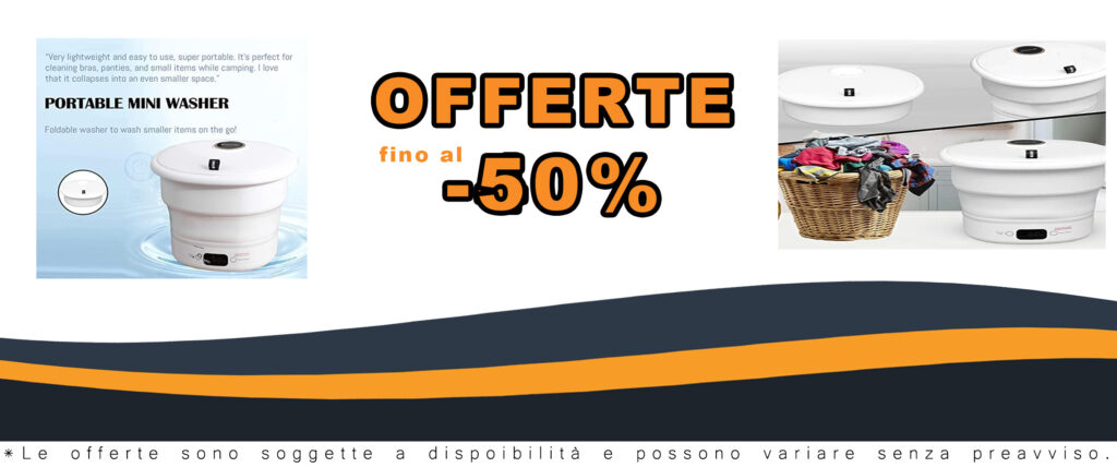 Mini lavatrice portatile pieghevole, ideale per campeggio, viaggi e piccoli spazi, colore bianco